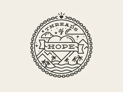 Threads of Hope banner chains clouds filipino heart hope monoweight mountains palm tree phillippines simple symbolism