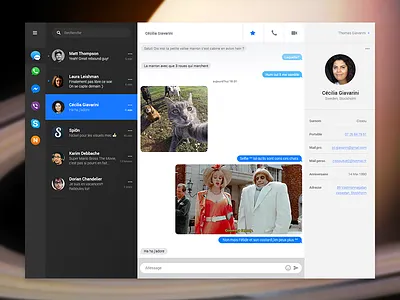 Rebound - Im Chat Dashboard app chat dashboard instant interface message mockup rebound ui user