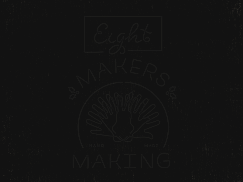 Eight Makers Making animation black custom type gif holiday illustration neon orange