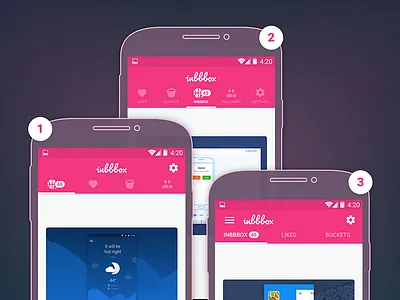 Inbbbox Menu android dribbble inbbbox inbox material menu navigation ui