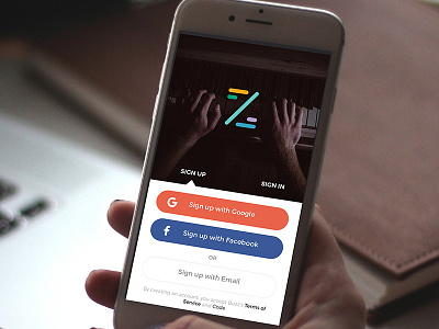 Sign Up screen facebook google login mockup sign in sign up social ui