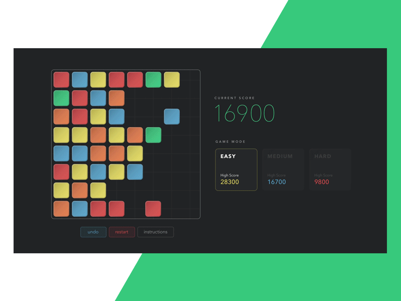Tile Game Interaction (Principle) animation dark game interaction minimal principle ui web