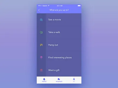 People Connect App What are you up to app categories ios network social ui
