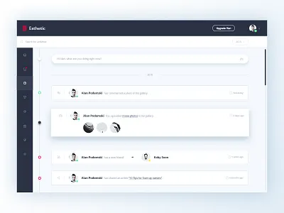 Esthetic UI Kit - Timeline dashboard design kit material minimalistic ui ux web white www
