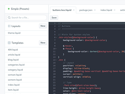 Theme Editor Refresh ace code editor ide less liquid theme themes