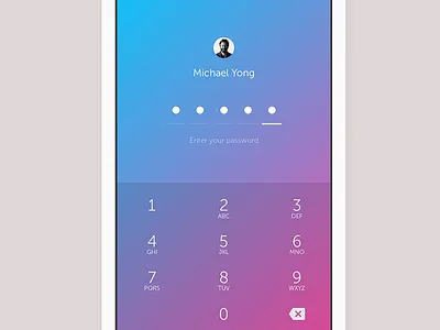 Login app color ios login mobile unlock ux