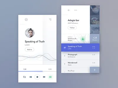 Social music app app ios mobile music player profile