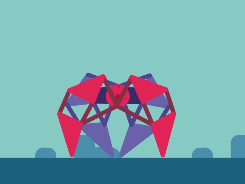 Strandbeest after effects animation gif james hazael kinetic motion graphics newton 2 physics strandbeest theo jansen