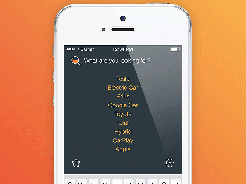 Searphing flow google result search tesla web