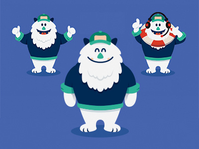 Yeti Big Guy Mascot for website animal big foot cartoon flat funny logo logo mascot mascot monster web mascot website yeti