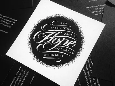 Dare To Hope hope lettering love script typography verse