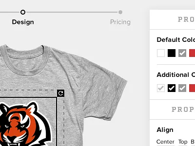 Design apparel colors editor steps t shirt