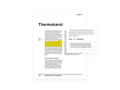 Daily UI Challenge #010 bibliography book citation dailyui editorial flat layout minimalist pdf share textbook ui