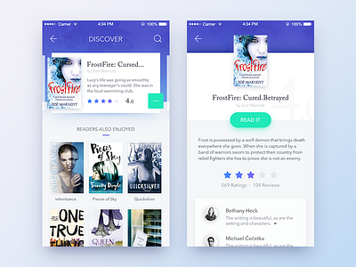 BookⅡ app book concept design read ui