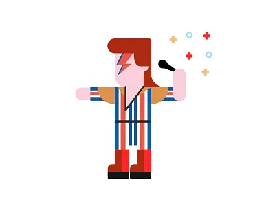 David Bowie bowie david david bowie flat icon illustration love music rip rockstar tribute