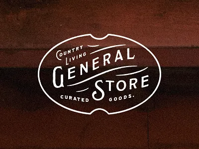 Country Living General badge blksmith emblem lettering type