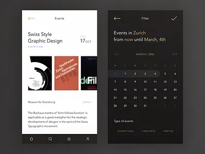 Events app app calendar date picker events ios minimal