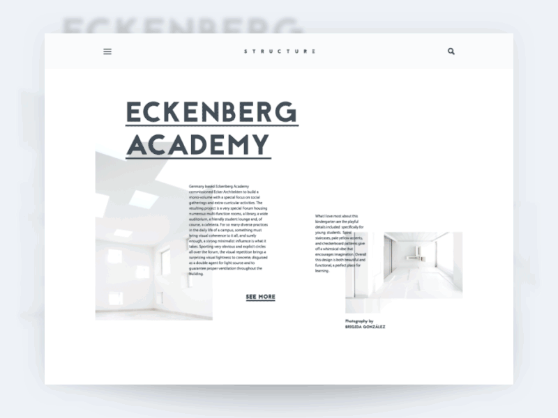 Tubik Studio | Structure – Architecture Blog animation architecture design flat interface minimal motion parallax scroll ui ux web