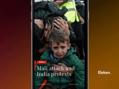News iPhone App animation app article concept gif ios iphone news