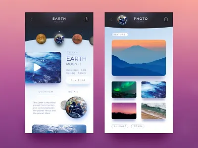 Planet Store UI clean dailyui design ios mobile planet store ui ux
