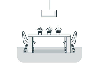 Dinner Table chair chairs dinner plants table