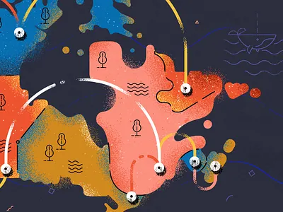 canada america canada globe grain map ocean tree whale