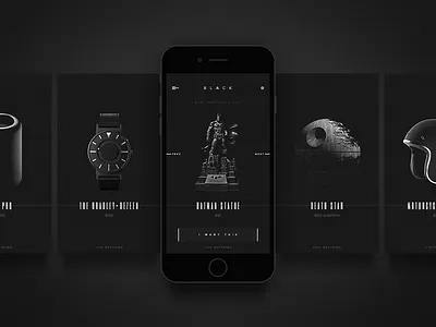 Black - app promo 05 000000 app application black dark hellowiktor iphone mobile