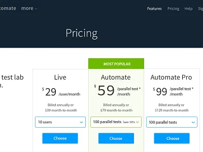 Pricing page redesign pricing redesign