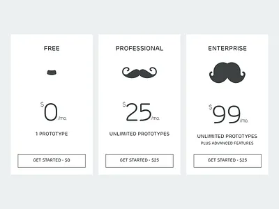 Pricing 030 cards dailyui mustache option price pricing