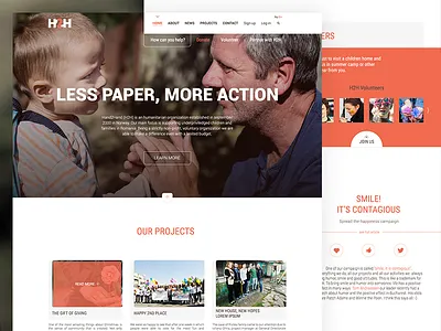 H2H Design design homepage ngo ui ux web webdesign website