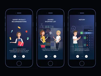 Shoptimix - Onboarding app food groceries illustration ios iphone list onboarding shopping shoptimix