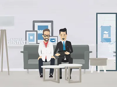 CDN business dentist design illustration interior laptop office professional work