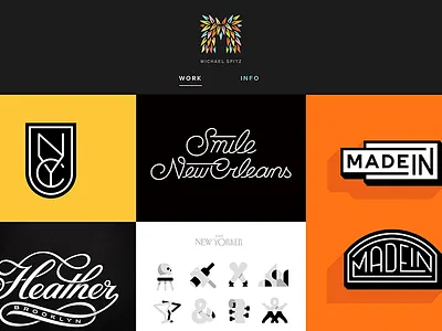 Shot #2460175 grid interface portfolio ui web website