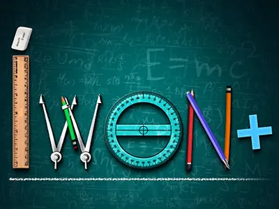iWON+ design game icon illustration ios lettering logo mathematics maths photoshop type typography