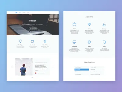Hiring Page career flat hiring job minimal website