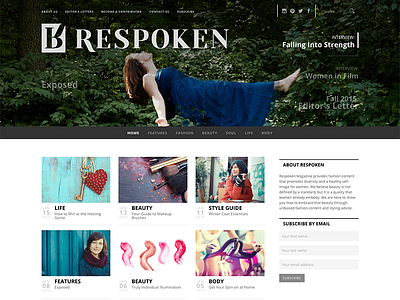 Website Redesign - Respoken Fashion Magazine fashion online magazine web design web development wordpress