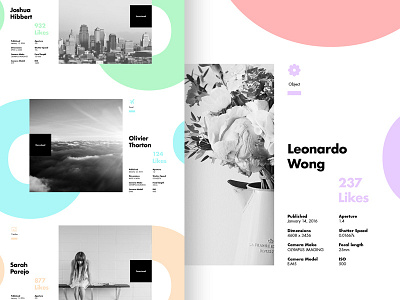 Perfecto Stock Imagery // Landing Page clean color graphic homepage interface landing layout ui web white