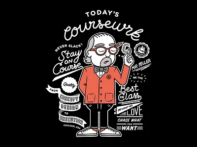 Mr. Miller apparel chalk character fashion handlettering illustration lettering professor streetwear teacher type typography