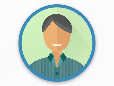 Dribbbler User Avatar [AC version] avatar component icon material design mobile sketch ui user user avatar