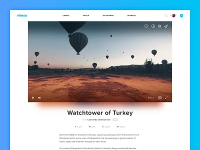 Vimeo Redesign concept design interface minimal redesign sketch ui ux video vimeo web website