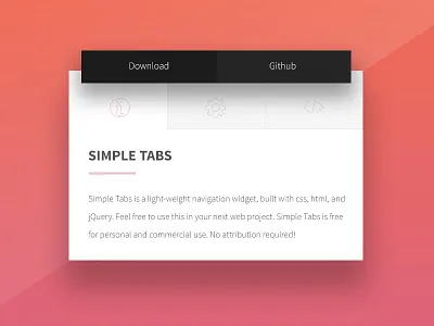 Simple Tabs design flat icons material simple tabs ui user ux web web design widget