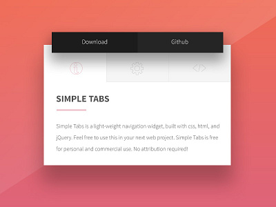Simple Tabs design flat icons material simple tabs ui user ux web web design widget