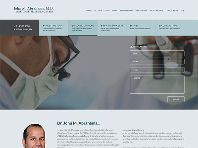 Website Design/Development - Complex Spine Surgery medical webste small business website web design web development wordpress