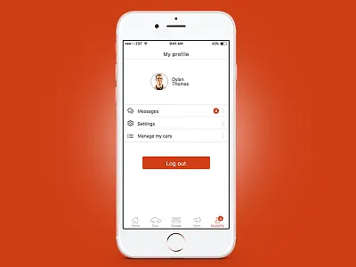 Car Dealer iOS App - Profile screen app clean ios iphone mobile profile ui ux