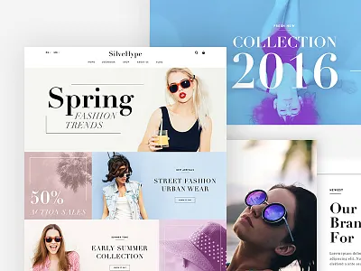 Fashion Template brand collection fashion lookbook mobile responsive template ui wear web woman