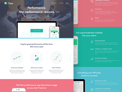 Peer home app clean design flat icons landing page minimal startup ui ux web website