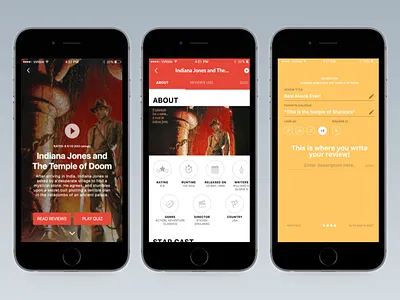 Movie Interaction App app design ios movies