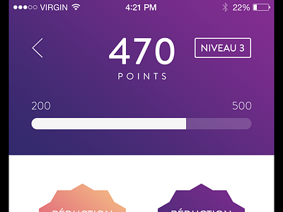 Gamification badges flat gamification gradient iphone level score ui