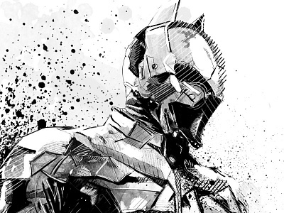 Video Game Illustration: Batman – Arkham Knight batman character design digital art drawing illustration ink pencil photoshop playstation video game wacom watercolor