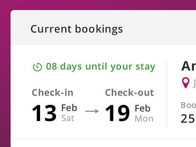 Current Bookings asiarooms book booking dates hotel laterooms rooms typography
